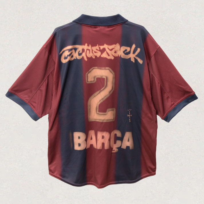 CJ X NIKE X FC BARCELONA RETRO 2000/01 HOME SKELETON JERSEY