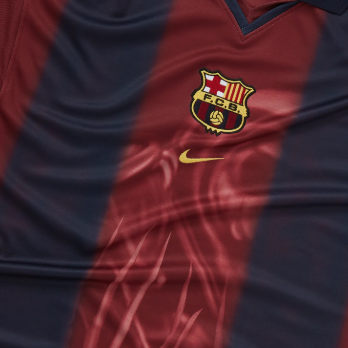 CJ X NIKE X FC BARCELONA RETRO 2000/01 HOME SKELETON JERSEY