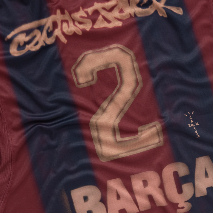 CJ X NIKE X FC BARCELONA RETRO 2000/01 HOME SKELETON JERSEY